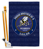 Seabees Proud Brother Sailor - Military Americana Vertical Impressions Decorative Flags HG108503 Made In USA