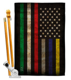 First Responders Line - Military Americana Vertical Impressions Decorative Flags HG137435 Made In USA