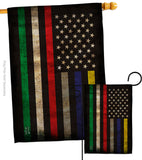 First Responders Line - Military Americana Vertical Impressions Decorative Flags HG137435 Made In USA