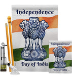 Indian Independence Day - Nationality Flags of the World Vertical Impressions Decorative Flags HG108620 Made In USA