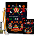 Independencia De Mexico - Nationality Flags of the World Vertical Impressions Decorative Flags HG108623 Made In USA