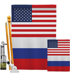 Russian Rep. US Friendship - Nationality Flags of the World Vertical Impressions Decorative Flags HG140492 Made In USA