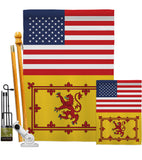 Scotland US Friendship - Nationality Flags of the World Vertical Impressions Decorative Flags HG140641 Made In USA