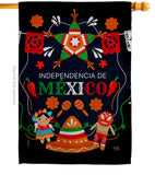 Independencia De Mexico - Nationality Flags of the World Vertical Impressions Decorative Flags HG108623 Made In USA