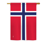 Norway - Nationality Flags of the World Vertical Impressions Decorative Flags HG140174 Printed In USA