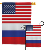 Russian Rep. US Friendship - Nationality Flags of the World Vertical Impressions Decorative Flags HG140492 Made In USA