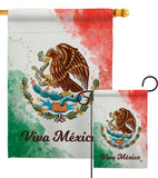 Viva Mexico - Nationality Flags of the World Vertical Impressions Decorative Flags HG192276 Made In USA