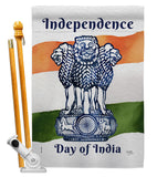 Indian Independence Day - Nationality Flags of the World Vertical Impressions Decorative Flags HG108620 Made In USA