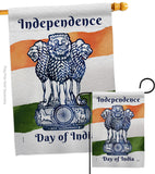 Indian Independence Day - Nationality Flags of the World Vertical Impressions Decorative Flags HG108620 Made In USA