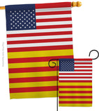 Catalonia US Friendship - Nationality Flags of the World Vertical Impressions Decorative Flags HG140337 Made In USA