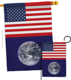 Earth US - Nationality Flags of the World Vertical Impressions Decorative Flags HG140363 Made In USA