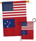 Samoa US Friendship - Nationality Flags of the World Vertical Impressions Decorative Flags HG140499 Made In USA