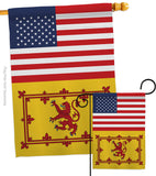 Scotland US Friendship - Nationality Flags of the World Vertical Impressions Decorative Flags HG140641 Made In USA