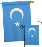 Uyghur - Nationality Flags of the World Vertical Impressions Decorative Flags HG170197 Made In USA