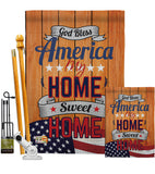 America My Home - Patriotic Americana Vertical Impressions Decorative Flags HG111075 Made In USA