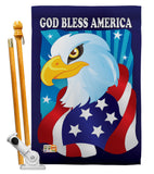 Freedom Eagle - Patriotic Americana Vertical Impressions Decorative Flags HG111051 Imported