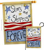 Stars & Stripes - Patriotic Americana Vertical Impressions Decorative Flags HG111005 Made In USA