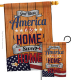 America My Home - Patriotic Americana Vertical Impressions Decorative Flags HG111075 Made In USA