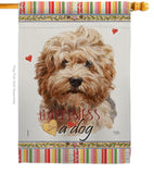 Shaggy Havanese Happiness - Pets Nature Vertical Impressions Decorative Flags HG110187 Made In USA