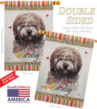 Brindle Tibetan Terrier Happiness - Pets Nature Vertical Impressions Decorative Flags HG110269 Made In USA