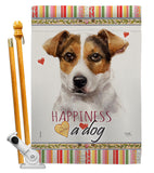 Russell Terrier Happiness - Pets Nature Vertical Impressions Decorative Flags HG110138 Made In USA