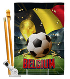 World Cup Belgium - Sports Interests Vertical Impressions Decorative Flags HG190115 Made In USA