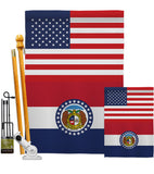 US Missouri - States Americana Vertical Impressions Decorative Flags HG140776 Made In USA