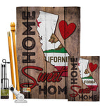 State California Home Sweet Home - States Americana Vertical Impressions Decorative Flags HG191111 Made In USA