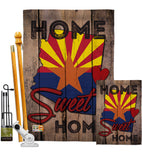 State Arizona Home Sweet Home - States Americana Vertical Impressions Decorative Flags HG191115 Made In USA