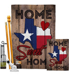 State Texas Home Sweet Home - States Americana Vertical Impressions Decorative Flags HG191119 Made In USA