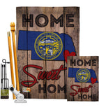 State Nebraska Home Sweet Home - States Americana Vertical Impressions Decorative Flags HG191125 Made In USA