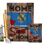 State Oklahoma Home Sweet Home - States Americana Vertical Impressions Decorative Flags HG191127 Made In USA