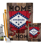 State Arkansas Home Sweet Home - States Americana Vertical Impressions Decorative Flags HG191132 Made In USA