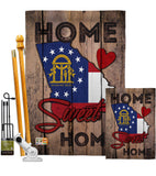 State Georgia Home Sweet Home - States Americana Vertical Impressions Decorative Flags HG191141 Made In USA