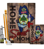 State Maine Home Sweet Home - States Americana Vertical Impressions Decorative Flags HG191148 Made In USA