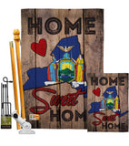 State New York Home Sweet Home - States Americana Vertical Impressions Decorative Flags HG191149 Made In USA