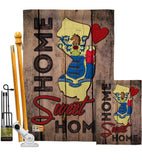 State New Jersey Home Sweet Home - States Americana Vertical Impressions Decorative Flags HG191150 Made In USA