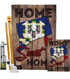 State Connecticut Home Sweet Home - States Americana Vertical Impressions Decorative Flags HG191157 Made In USA