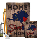 State Alaska Home Sweet Home - States Americana Vertical Impressions Decorative Flags HG191159 Made In USA