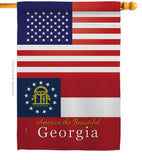 US Georgia - States Americana Vertical Impressions Decorative Flags HG140562 Made In USA