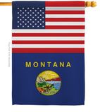 US Montana - States Americana Vertical Impressions Decorative Flags HG140777 Made In USA