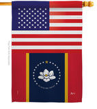 Mississippi US - States Americana Vertical Impressions Decorative Flags HG140909 Made In USA