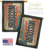 Missouri Vintage - States Americana Vertical Impressions Decorative Flags HG140970 Made In USA