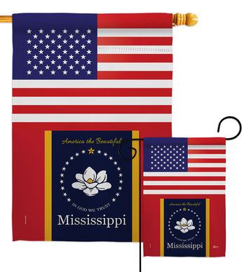 US Mississippi - States Americana Vertical Impressions Decorative Flags HG140908 Made In USA