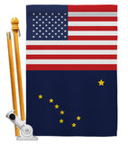 US Alaska - States Americana Vertical Impressions Decorative Flags HG140752 Made In USA