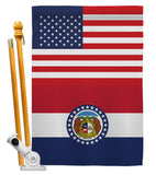 US Missouri - States Americana Vertical Impressions Decorative Flags HG140776 Made In USA