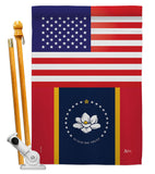 Mississippi US - States Americana Vertical Impressions Decorative Flags HG140909 Made In USA