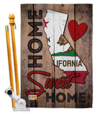 State California Home Sweet Home - States Americana Vertical Impressions Decorative Flags HG191111 Made In USA