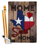 State Texas Home Sweet Home - States Americana Vertical Impressions Decorative Flags HG191119 Made In USA