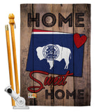 State Wyoming Home Sweet Home - States Americana Vertical Impressions Decorative Flags HG191121 Made In USA